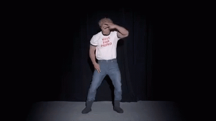 Rock Doing Napoleon Dynamite Dance GIF