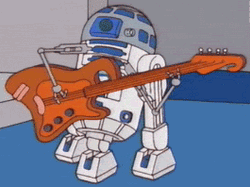 Rock On Cute R2D2 Playing Guitar GIF
