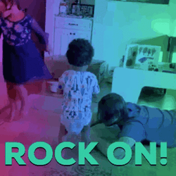 Rock On Little Kiddo With Daddy GIF