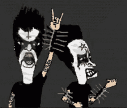 Rock On Skeleton Head Bang GIF