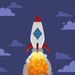 Rocket Launch Animation GIF