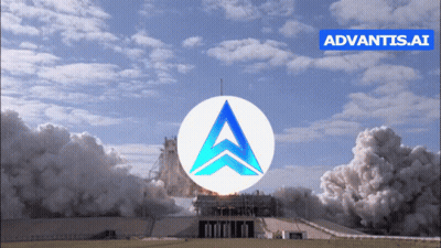 Rocket Launch With Advantis Logo GIF