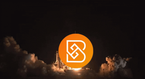 Rocket Launch With Letter B GIF