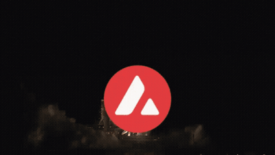 Rocket Launch With Red Circle And White Triangle GIF