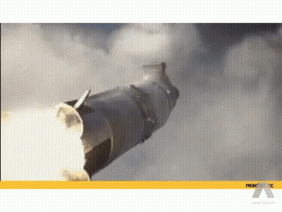 Rocket Launch With Yellow Background GIF