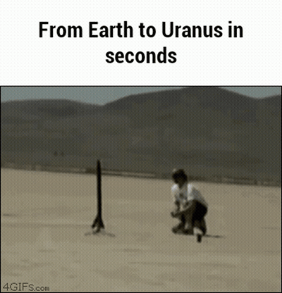 Rocket Launched From Earth To Uranus In Seconds GIF