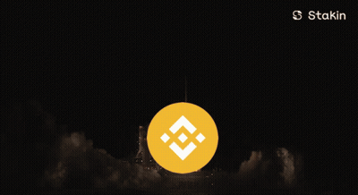 Rocket Launched With Staking Logo GIF