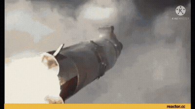 Rocket Launching Into Sky With Smoke GIF