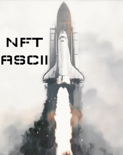 Rocket Launching With NFT Fascii GIF