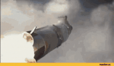 Rocket Launching With Smoke GIF