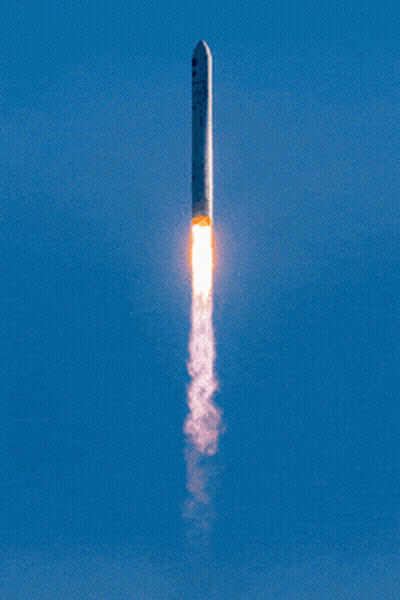 Rocket Launching With Smoke GIF