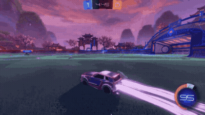 Rocket League Game On Purple Background GIF
