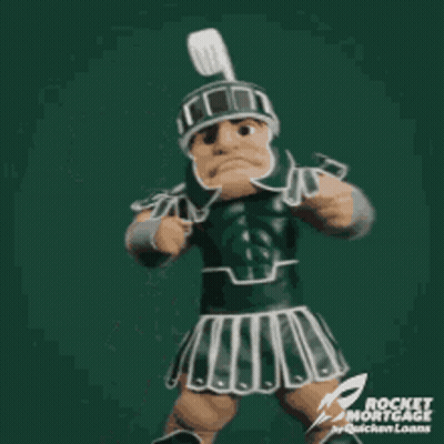 Rocket Mortgage Mascot On Green Background GIF