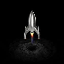 Rocket Ship Spinning GIF