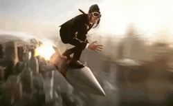 Rocket Surfing Man GIF