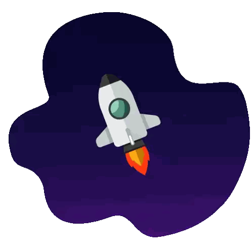 Rocket Taking Off Into Space Sticker