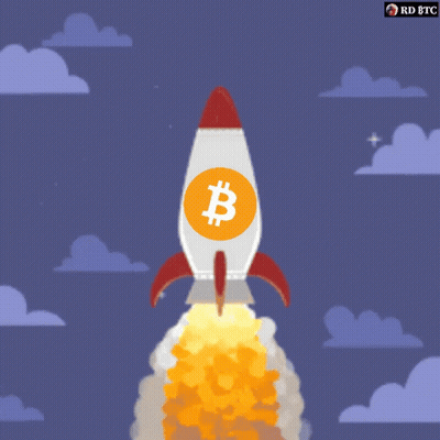 Rocket With Letter B Flying GIF