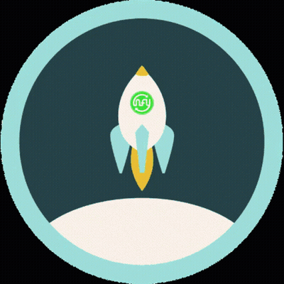 Rocket With Letter NFU GIF