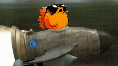Rocket With NASA Logo GIF