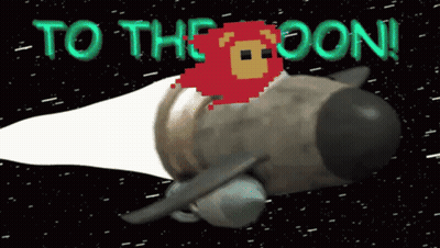 Rocket With To The Moon GIF