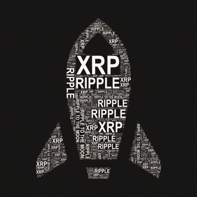 Rocket With XRP Ripple Written On It GIF