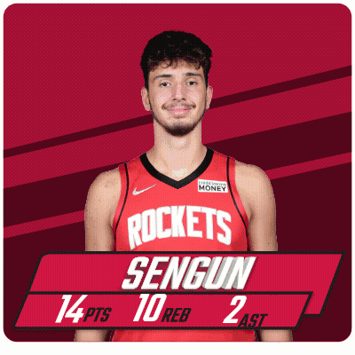 Rockets Basketball Player 14 Points 10 Reb GIF