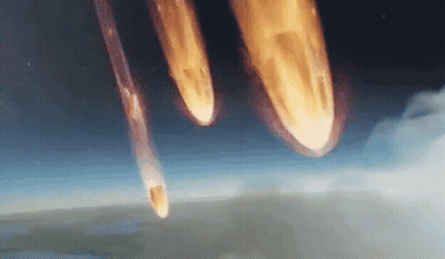 Rockets Flying Through Sky GIF