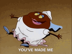 Rockos Modern Life Meatball In Wedding Dress GIF