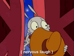 Rockos Modern Life Nicksplat Nervous Laugh GIF