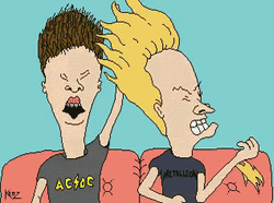 Rockstar Beavis Headbang GIF