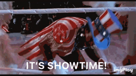 Rocky 4 Apollo Creed American Costume GIF