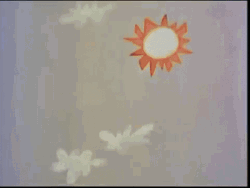 Rocky And Bullwinkle Flying Through The Air  GIF