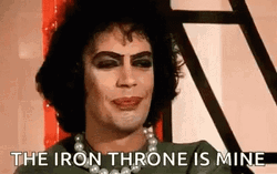 Rocky Horror Picture Show Meatloaf Claiming Iron Throne GIF