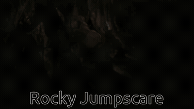 Rocky Jumpscare Statue In Dark GIF