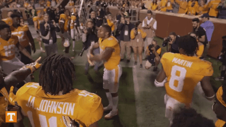 Rocky Top Player Doing Backflip GIF