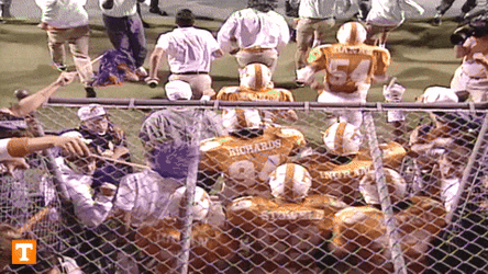 Rocky Top Player Running To Football Field GIF