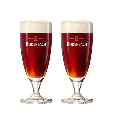 Rodenbach Beer Glasses Filled To Brim Sticker