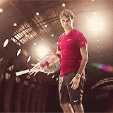 Roger Federer Flexing
