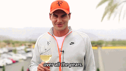 Roger Federer Giving A Toast GIF