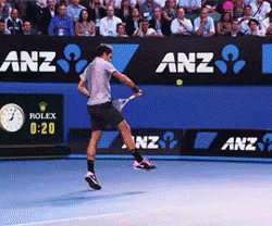 Roger Federer In Air