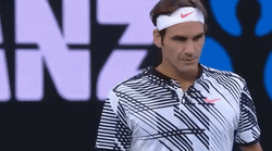 Roger Federer Opening His Hand