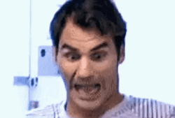 Roger Federer Screaming