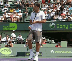 Roger Federer Smashing His Racket