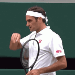 Roger Federer Wiping Sweat