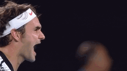 Roger Federer Yelling