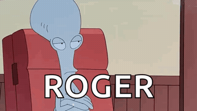 Roger From American Dad Sitting Crossed Arms GIF