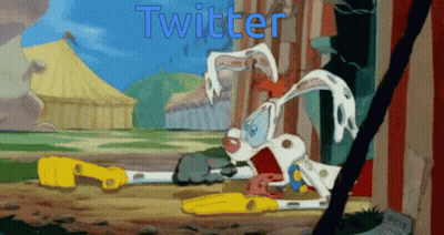 Roger Rabbit Lying On Ground Twitter GIF