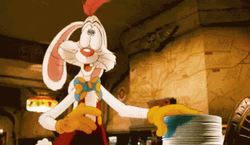 Roger Rabbit Plates Slap GIF