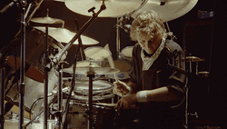 Roger Taylor Playing Rim Shot GIF