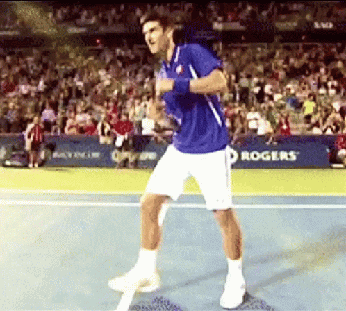 Rogers Is The Sponsor Of This Tennis Player 'S Shirt GIF